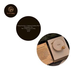 Pearl Champagne Omega Bracelet with Authentic Southsea Pearl